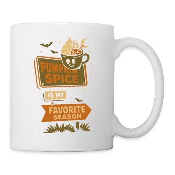 Pumpkin Spice ist meine Lieblingsjahreszeit lustig - Tasse - Weiß - Rechts