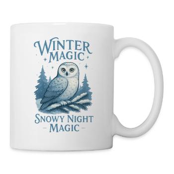 Winter Owl – Snowy Night Magic - Mug - white - Right