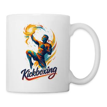 Kickboxen Boxer Kämpfer dynamisch Geschenk - Tasse - Weiß - Rechts
