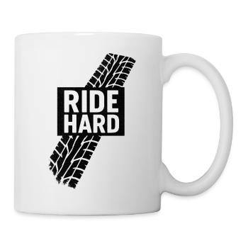 Ride Hard Tire Strip Graphic - Mug - white - Right