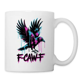 F-Caw-F Meme Krähe - Tasse - Weiß - Rechts