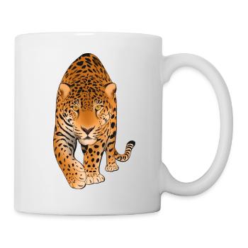 Leopard Raubkatze - Tasse - Weiß - Rechts