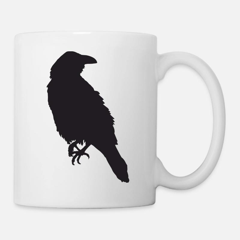 Krähe III - Tasse - Weiß