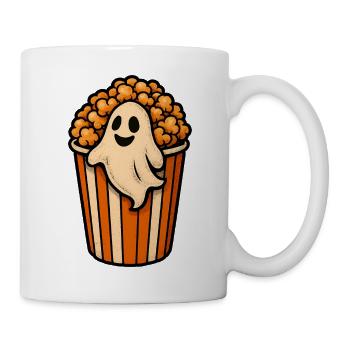 Popcorn ghost in the popcorn pot - Mug - white - Right