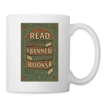 Read Banned Books Vintage Stack - Mug - white - Right