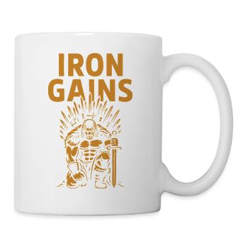 Eisen gewinnt Krieger - Tasse - Weiß - Rechts