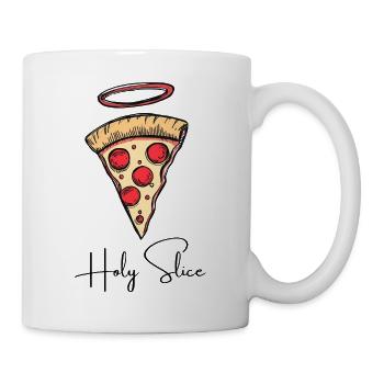 Holy Slice – Pizza BD Rétro - Mug blanc - blanc - Droite