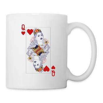 Queen of Hearts ♥︎ Playing Card Design - Mug - white - Right