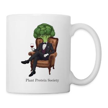 Plant Based Society – Brocoli élégant - Mug blanc - blanc - Droite