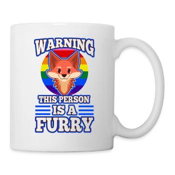 Warning This Person Is A Furry - Mug - white - Right