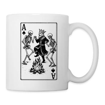 Memento Mori - Le roi et les squelettes dansent - Mug blanc - blanc - Droite