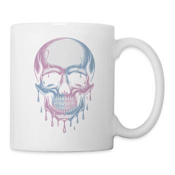 Kawaii Pastel Goth Totenschädel - Tasse - Weiß - Rechts