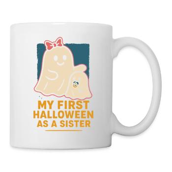 Mein erstes Halloween als Schwester süßer Geist - Tasse - Weiß - Rechts