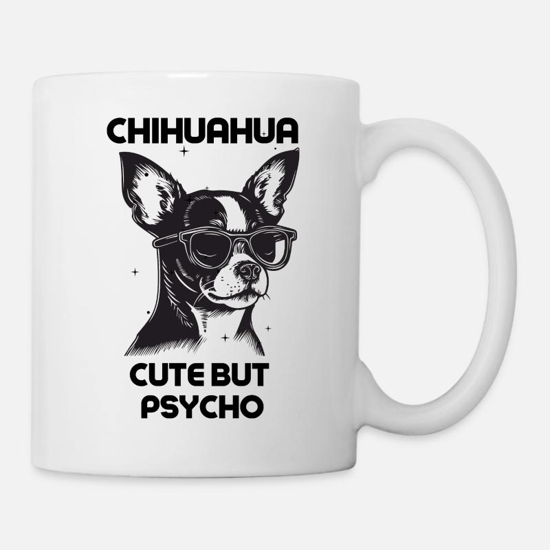 Chihuahua Cute But Psycho  - Mug - white