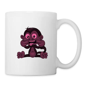 Cartoon Monkey Playtime - Mug - white - Right