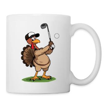 Thanksgiving Humour Turquie Golf - Mug blanc - blanc - Droite