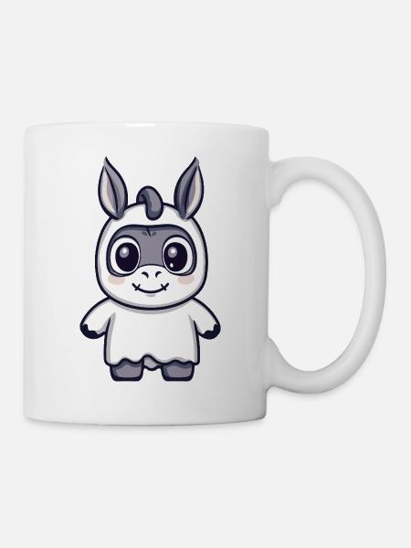 Esel Halloween Geist - Tasse - Weiß