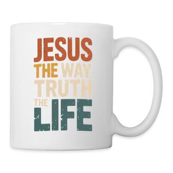 Jesus Der Weg Die Wahrheit Das Leben - Tasse - Weiß - Rechts