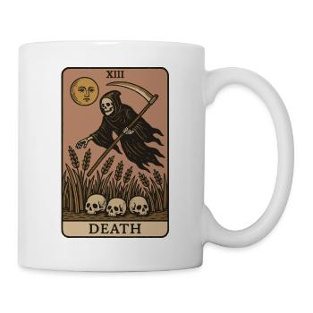 Halloween Spooky Season Death Card Design - Mug - white - Right