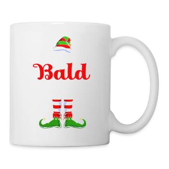 Elfe Elf Weihnachtsgeschenk Glatze - Tasse - Weiß - Rechts