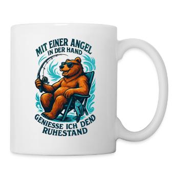 Pension de retraite Ours Retraité Pêche Poisson Cadeau - Mug blanc - blanc - Droite
