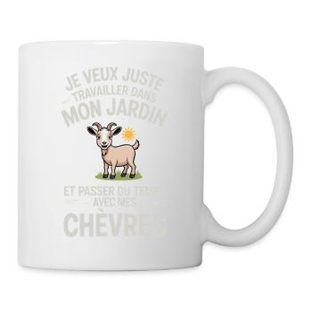 Je veux juste travailler dans mon jardin et passer - Mug blanc - blanc - Droite