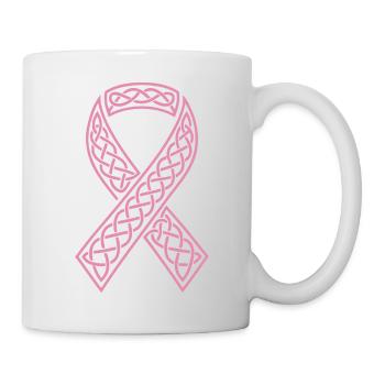 Ruban Celtique Rose à Nœud - Mug blanc - blanc - Droite