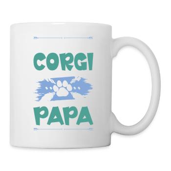 Chiens corgi papa - Mug blanc - blanc - Droite