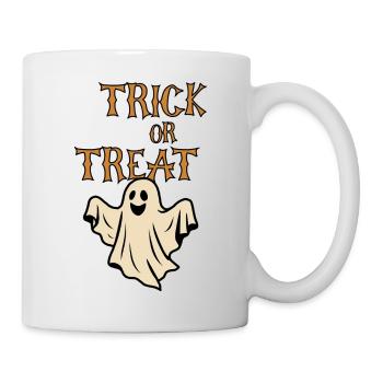 Trick oder Treat Geister Halloween Retro - Tasse - Weiß - Rechts