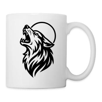howling wolf - Mug - white - Right