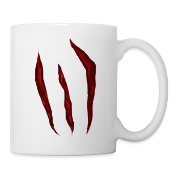 Rayures rouge sang - Mug blanc - blanc - Droite