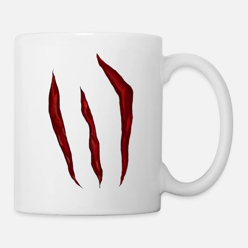 Rayures rouge sang - Mug blanc - blanc