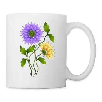 Fleur - Mug blanc - blanc - Droite
