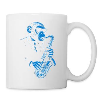 Blue Sax Free Jazz - Tasse - Weiß - Rechts