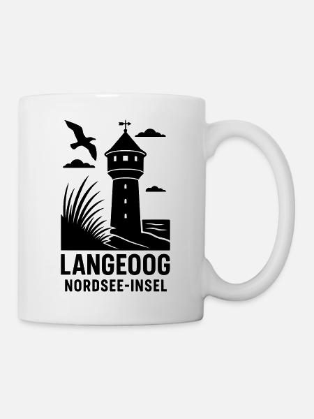langeoog insel - Tasse - Weiß