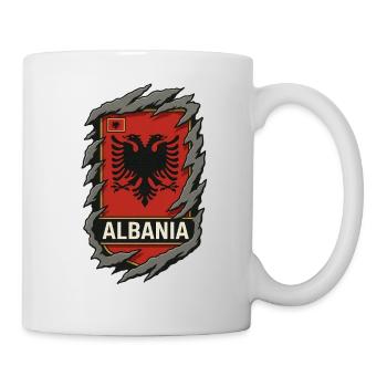 Albanian Eagle Emblem Shield - Mug - white - Right