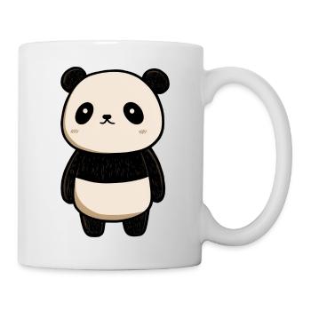 panda drawing, cute panda, baby panda - Mug - white - Right