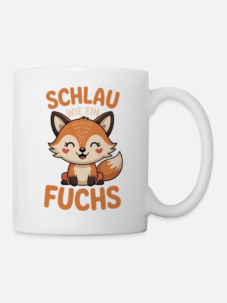 Schlau Wie Ein Fuchs Humor - Tasse - Weiß