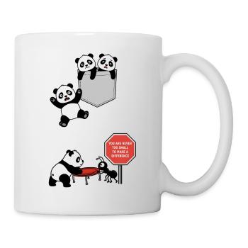 Pandas in action Solidarity ant - Mug - white - Right