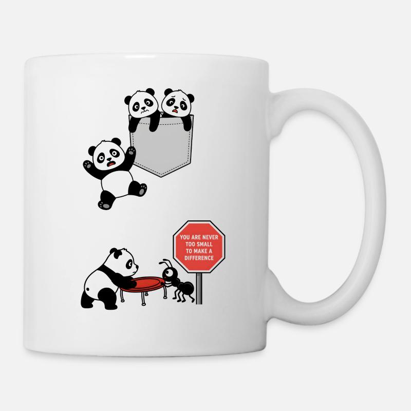 Pandas en Action Fourmi Solidaire - Mug blanc - blanc