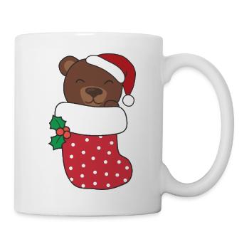 Ours mignons en chaussette de Noël pour ours de Noël - Mug blanc - blanc - Droite
