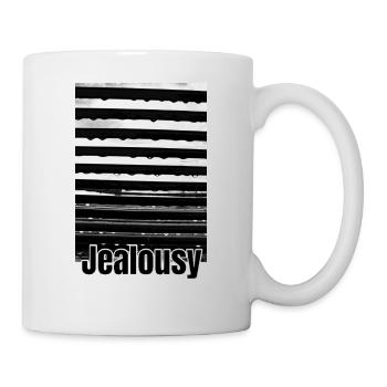 Black White Blinds Abstract - Mug - white - Right