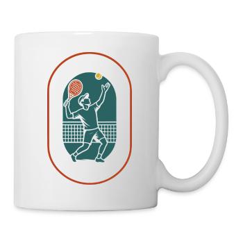 Padel Plus Spin Plus Grin Joueur drôle - Mug blanc - blanc - Droite