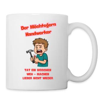 The wannabe craftsman illustration - Mug - white - Right
