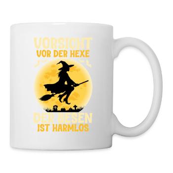 Beware of the witch The broom is harmless - Mug - white - Right