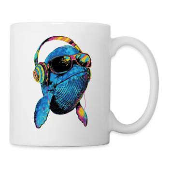 Blauwal Wal Blauwale Walgesang Taucher Ozean Wale - Tasse - Weiß - Rechts