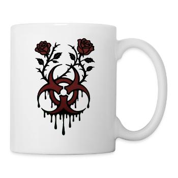 Unterirdische biologische Gefährdung - Blutrosen - Tasse - Weiß - Rechts