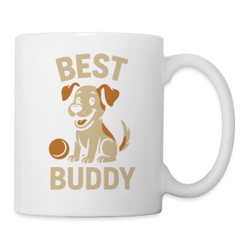 Best Buddy Dog Lover Design - Tasse - Weiß - Rechts