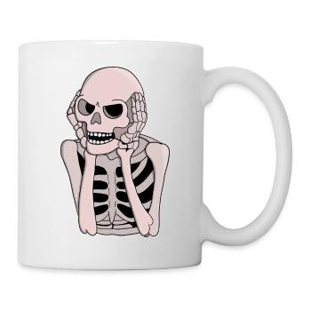 Anxious Skeleton Sketch - Mug - white - Right