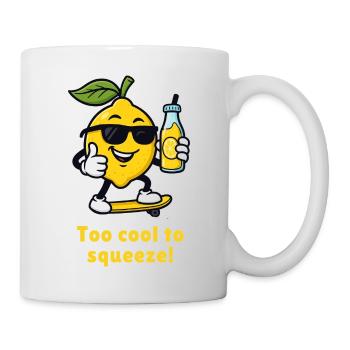 Citron trop froid pour presser la caricature - Mug blanc - blanc - Droite